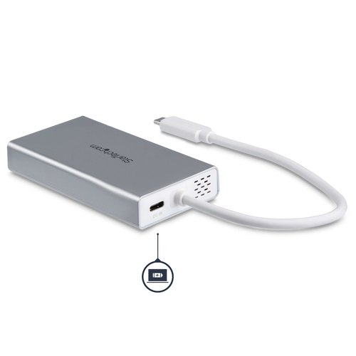 StarTech.com USB-C Multiport Adapter, USB-C Travel Dock met 4K HDMI, 60W Power Delivery Passthrough, GbE, 2pt USB-A 3.0 Hub, USB Type-C Mini Laptop Docking Station, Wit