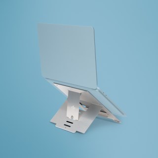 R-Go Tools Laptopstandaard R-Go Riser Flexible, verstelbare inklapbare laptopverhoger, ergonomisch, Hylite aluminium, zilver