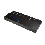StarTech.com Standalone 1 naar 15 USB Thumb Drive Cloner en Wisser, Multiple USB Flash Drive Kloner, System/File/Whole-Drive Copy aan 1.5 GB/min, Single en 3-Pass Erase, LCD Display