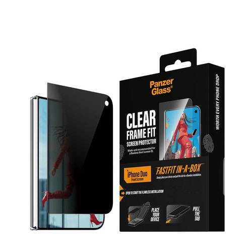 PanzerGlass ® 2-Way Privacy Front Screen Protector iPhone Duo | FRAME FIT w. FASTFIT IN-A-BOX Doorzichtige schermbeschermer 1 stuk(s)