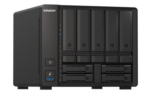 QNAP TS-H973AX NAS Tower Ryzen Embedded V1500B 8 GB DDR4 0 TB QuTS hero Zwart