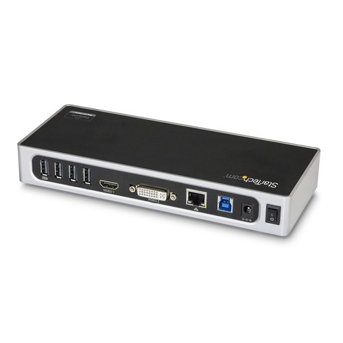 StarTech.com USB 3.0 Docking Station - Dual Monitor Laptop Docking Station met HDMI & DVI/VGA Video - 6-port USB 3.1 Gen 1 5Gbps Hub, GbE, Audio - Universeel USB Type-A Dock - Windows & Mac