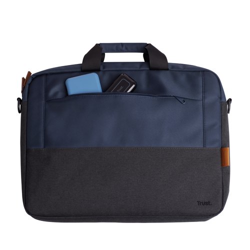 Trust Lisboa Laptop schoudertas 16 inch - Laptop schoudertas – Voor laptops tot 16 inch – Gerecycled polyester – Blauw