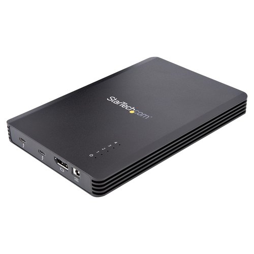 StarTech.com 4 Bay Thunderbolt 3 NVMe Behuizing voor M.2 NVMe SSD Drives, SSD M.2 Enclosure, 1x DisplayPort Video/ 2x TB3 Downstream Poorten, 40Gbps, 72W Power Supply, Externe Harde Schijf Behuizing