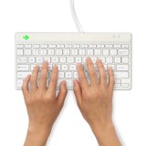 R-Go Tools Ergonomisch toetsenbord R-Go Compact Break, compact toetsenbord met pauzesoftware, QWERTY (US), bedraad, wit