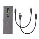 StarTech.com USB-C 10Gbps naar M.2 NVMe or M.2 SATA SSD Behuizing, Gereedschaploze Externe M.2 PCIe/SATA NGFF SSD Aluminum Case, USB Type-C&A Host Kabels, Ondersteunt 2230/2242/2260/2280
