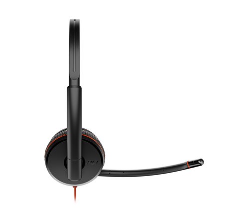 HP Poly Blackwire 3225 Stereo USB-C Headset + 3,5 mm plug + USB-C/A adapter