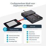 StarTech.com Standalone Dual Bay M.2 SATA/NVMe Duplicator/Wisser, HDD/SSD Cloner voor M.2 PCIe AHCI/NVMe/SATA, NIST 800-88 & DoD 5220.22-M Secure Erase, 2.5/3.5in Schijven, Hard Drive Sanitizer