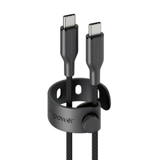 PanzerGlass empower™ by ® Racing 60W USB-C to USB-C Cable | USB 2.0 | 1.2M | Space Black USB-kabel Zwart