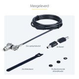 StarTech.com 25-Pack Universeel Laptop Kabelslot 2m, Security Kabel met Gedeelde Sleutel, Compatibel met Noble Wedge&reg;/Nano/K-Slot, Antidiefstal Snijbestendige Kabel