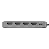 StarTech.com USB-C naar Quad-Monitor Adapter, 4K 60Hz HDMI, 140W PD Passthrough voor Laptop Opladen, USB Poort voor Wireless Toetsenbord / Muis, TAA