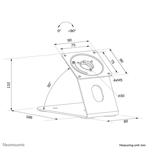 Neomounts DS15-629BL1 Tablet standaard bureau en wand - max 3 kg