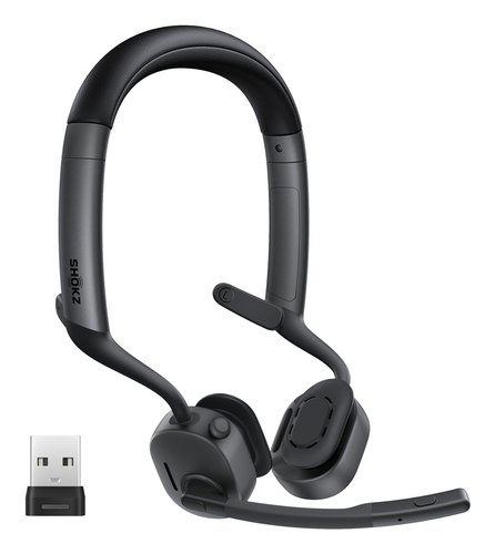SHOKZ OpenMeet2 UC Headset Draadloos Open-ear Kantoor/callcenter Bluetooth Zwart