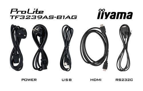 iiyama TF3239AS-B1AG computer monitor 80 cm (31.5") 1920 x 1080 Pixels Full HD LED Touchscreen Zwart