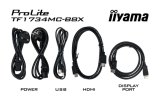 iiyama ProLite TF1734MC-B8X computer monitor 43,2 cm (17") 1280 x 1024 Pixels SXGA LCD Touchscreen Tafel Zwart