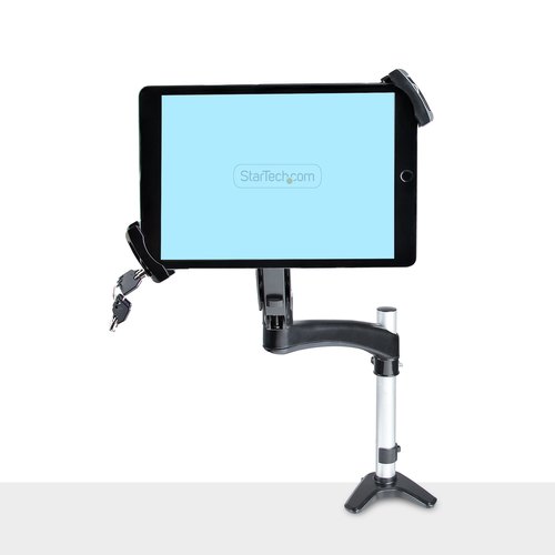 StarTech.com VESA Mount Adapter voor 7,9" tot 12,5" Tablet, Draagvermogen 2kg, 75x75/100x100 VESA Patterns, Universele Anti-Diefstal VESA Tablet Mount Klem, Secure Tablet Mount, Zwart