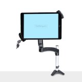 StarTech.com VESA Mount Adapter voor 7,9" tot 12,5" Tablet, Draagvermogen 2kg, 75x75/100x100 VESA Patterns, Universele Anti-Diefstal VESA Tablet Mount Klem, Secure Tablet Mount, Zwart