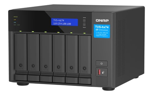 QNAP TVS-H674T-I5-32G data-opslag-server NAS Tower Intel® Core™ i5 i5-12400 32 GB DDR4 HDD QNAP QTS Zwart