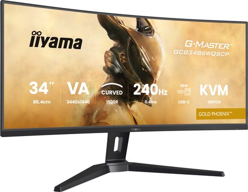 iiyama G-MASTER GCB3486WQSCP-B1 computer monitor 86,4 cm (34") 3440 x 1440 Pixels UltraWide Quad HD Zwart