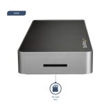 StarTech.com USB C Dock, Dual Monitor HDMI & DisplayPort 4K 30Hz, USB Type-C Laptop Docking Station, 60W Power Delivery, SD, 4 ports USB-A 3.0 Hub, GbE, Audio, Thunderbolt 3 Compatibel