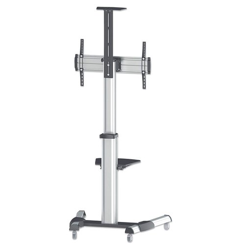 Manhattan Trolley voor TV’s en monitoren, voor schermen 37"–65", VESA-compatibiliteit: van 200x200 tot 600x400 mm (controleer de afmetingen van de vier montagegaten aan de achterzijde), max 50 kg, zilver, LFD, beugel, levenslange garantie