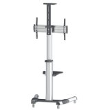 Manhattan Trolley voor TV’s en monitoren, voor schermen 37"–65", VESA-compatibiliteit: van 200x200 tot 600x400 mm (controleer de afmetingen van de vier montagegaten aan de achterzijde), max 50 kg, zilver, LFD, beugel, levenslange garantie