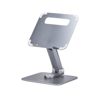 StarTech.com Telescopische Laptopstandaard, 360 Roterende Voet, Draaibare Laptophouder voor Bureau, In Hoogte Verstelbaar & Kantelbaar, Max 5kg, Aluminium