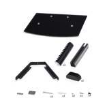 StarTech.com Hangende Wandplank voor Audio/Video Apparatuur, In Hoogte Verstelbaar Schap voor Onder TV, Hangend Wandmeubel, Organiseer uw A/V apparatuur op dit zwart gehard glazen schap