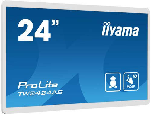 iiyama TW2424AS-W1 beeldkrant Digitale signage flatscreen 60,5 cm (23.8") Wifi 350 cd/m² 4K Ultra HD Zwart Touchscreen Type processor Android 24/7