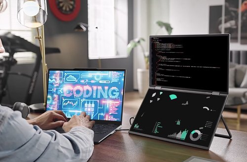 Acer PD163Qbmiuux computer monitor 39,6 cm (15.6") 1920 x 1080 Pixels Double Full HD LED Grijs