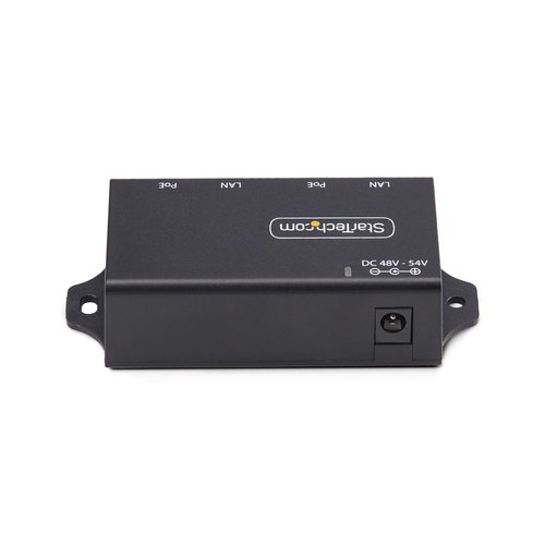 StarTech.com 2-Port Gigabit Midspan PoE+ Injector, 10/100/1000Mbps, PoE+ (802.3af/at), 30W, 1Gbps Ethernet, Wandmonteerbaar, Onbeheerde Inline Power Over Ethernet