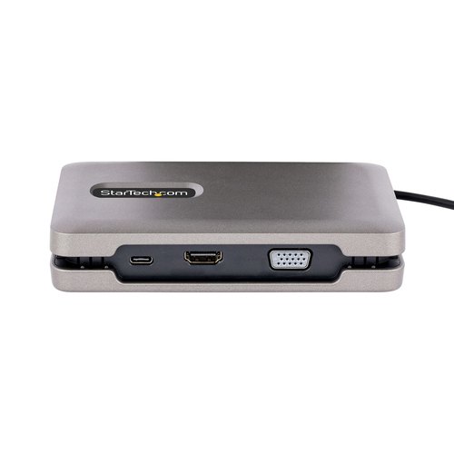 StarTech.com USB-C Multiport Adapter met USB-C DP Alt Mode Video Output/4K HDMI 2.0/VGA, USB-C Dual Monitor Docking Station, 100W PD Pass-Through, USB Type C Mini Dock/MST Adapter Hub