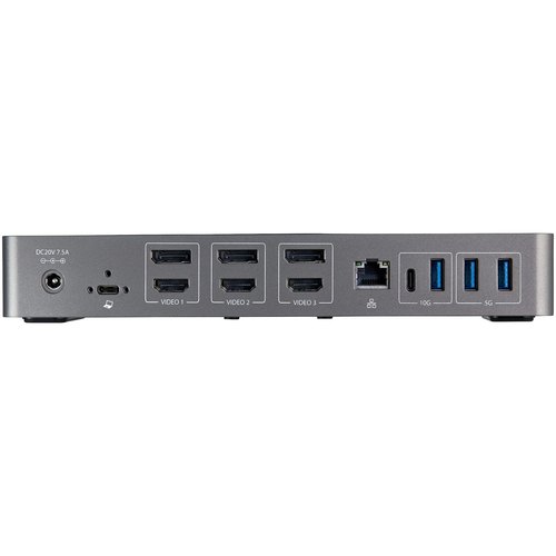 StarTech.com USB-C & USB-A Dock - Hybride Universeel Triple Monitor Laptop Docking Station DisplayPort & HDMI 4K 60Hz - 85W Power Delivery, 6x USB Hub, GbE, Audio - USB 3.1 Gen 2 10Gbps