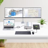 StarTech.com Dual-Monitor USB4 Docking Station, Dual 4K 120Hz of Single 8K 60Hz HDMI, 100W Laptop Charging, 2.5GbE, USB-C Multi-Monitor Dock, Zonder Drivers