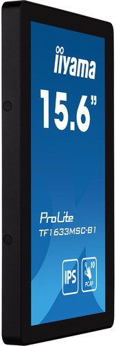 iiyama ProLite TF1633MSC-B1 computer monitor 39,6 cm (15.6") 1920 x 1080 Pixels Full HD Touchscreen Zwart