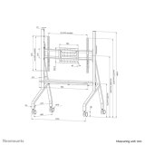 Neomounts FL50-525WH1 TV trolley 55-86" - snelle installatie - TÜV