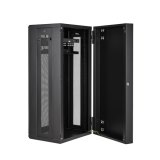 StarTech.com 4 Post 26U Wandmonteerbare Netwerkkast met 1U Schap, 19" Scharnierende Patchkast voor Data/AV/Electronica/Computer Apparatuur, Veelzijdig Geventileerd Server Rack, Vergrendelbaar