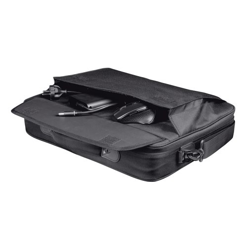 Trust Atlanta Laptop Tas 15,6 inch Eco - Laptop schoudertas – Voor laptops tot 15,6 inch – Gerecycled materiaal – Zwart
