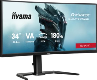 iiyama G-MASTER GCB3484WQSU-B1 computer monitor 86,4 cm (34") 3440 x 1440 Pixels UltraWide Quad HD LED Zwart