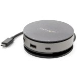 StarTech.com USB-C Multiport Adapter - USB 3.1 Gen 2 10Gbps Type-C Mini Dock met 4K 60Hz HDMI/DisplayPort of 1080p VGA - 75W PD Passthrough, 3-Port USB Hub, GbE - Travel Dock