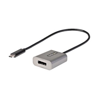 StarTech.com USB C naar DisplayPort Adapter - 8K/4K 60Hz USB-C naar DisplayPort 1.4 Adapter Dongle - USB Type-C naar DP Monitor Video Converter - Werkt met Thunderbolt 3 - 30cm Vaste Kabel