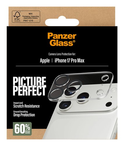PanzerGlass ® PicturePerfect Camera Lens Protector iPhone 17 Pro Max Doorzichtige schermbeschermer Apple 1 stuk(s)