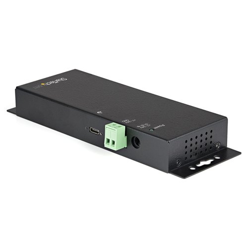 StarTech.com 4-Port USB C Hub 10Gbps - Metalen Industriële USB Type-C Hub - 3xUSB-A & 1xUSB-C - ESD & Overspanningsbeveiliging - USB-C of USB-A Host - Self-Powered Monteerbare USB 3.2 Gen 2 Hub