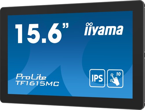 iiyama ProLite TF1615MC-B1 computer monitor 39,6 cm (15.6") 1920 x 1080 Pixels Full HD Touchscreen Zwart