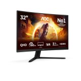 AOC G4 CQ32G4VE computer monitor 80 cm (31.5") 2560 x 1440 Pixels Quad HD LCD Zwart, Grijs