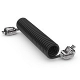 Compulocks Dual Head Coiled Cable Keyed Lock kabelslot Zwart