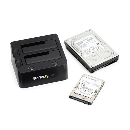 StarTech.com Dual-Bay USB 3.0 naar SATA en IDE HDD Docking Station, 5 Gbps Hard Drive Dock, Externe 2.5/3.5" SATA I/II/III en IDE (40 pin) SSD/HDD Docking Station, Hot-Swap Hard Drive Bays, Top-Loading