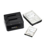 StarTech.com Dual-Bay USB 3.0 naar SATA en IDE HDD Docking Station, 5 Gbps Hard Drive Dock, Externe 2.5/3.5" SATA I/II/III en IDE (40 pin) SSD/HDD Docking Station, Hot-Swap Hard Drive Bays, Top-Loading