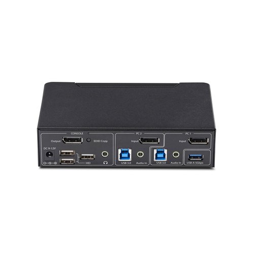 StarTech.com 2-Port DisplayPort KVM Switch, 4K 60Hz, DP 1.2, HDCP 1.4, EDID Beheer, 2-Port USB 3.0 Hub, 4x USB HID Poorten, TAA Compliant