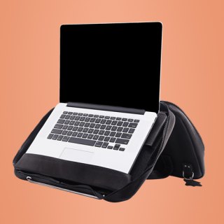 R-Go Tools Laptoptas R-Go Viva, full-grain leer, ergonomisch met geïntegreerde laptopstandaard, sociaal product, voor 15,6 inch, zwart